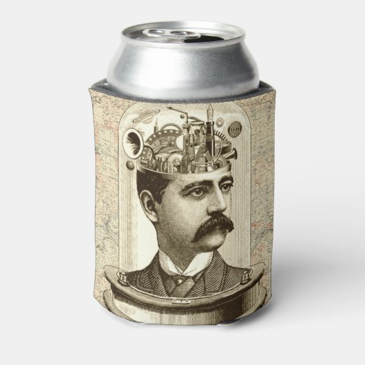 Clockwork Brain STEAMPUNK Vintag Dosenkühler (Kanne Rückseite)