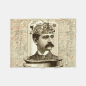 Clockwork Brain STEAMPUNK Vintag Fleecedecke (Vorderseite (Horizontal))