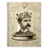 Clockwork Brain STEAMPUNK Vintag Notizblock (Vorderseite)