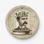 Clockwork Brain STEAMPUNK Vintag Pappteller (Vorderseite)
