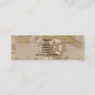 Clockwork Business Card Mini Visitenkarte