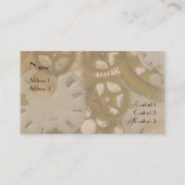 Clockwork Business Card Visitenkarte (Rückseite)