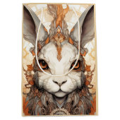 Clockwork Carrot Solarpunk Steampunk Rabbit Bunny Mittlere Geschenktüte (Vorderseite)