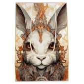 Clockwork Carrot Solarpunk Steampunk Rabbit Bunny Mittlere Geschenktüte (Rückseite)