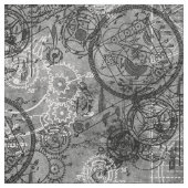 Clockwork Collage Grau Stoff (Muster)