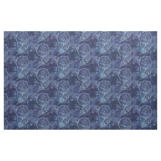 Clockwork Collage Indigo Stoff (Yard (91,4 cm))