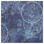 Clockwork Collage Indigo Stoff (Muster)
