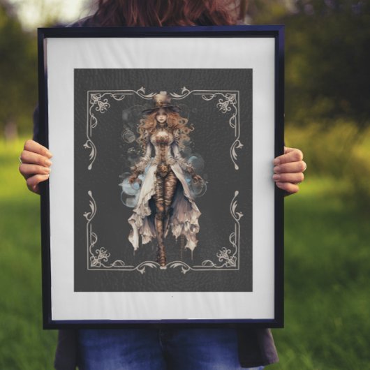 Clockwork Couture Steampunk Digitale Kunst Poster