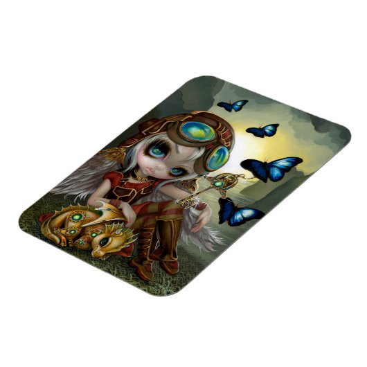"Clockwork Dragonling" Flex Magnet (Linke Seite)