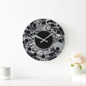 Clockwork Gears Silver Wall Clock Große Wanduhr (Zuhause)