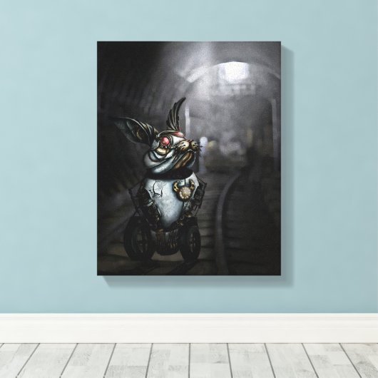 Clockwork Rabbit Leinwanddruck (Insitu (Holzboden))