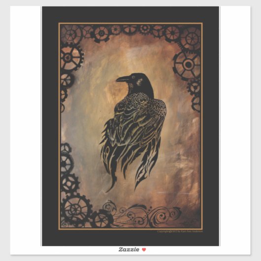 Clockwork Raven Aufkleber (Blatt)