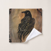 Clockwork Raven Badhandtuch Set (Waschlappen)