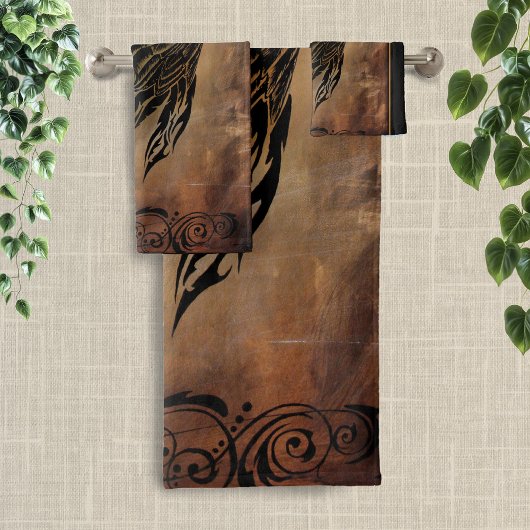 Clockwork Raven Badhandtuch Set