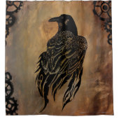 Clockwork Raven Duschvorhang (Vorderseite)