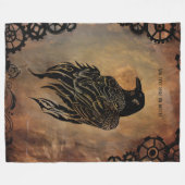 Clockwork Raven Fleecedecke (Vorderseite (Horizontal))