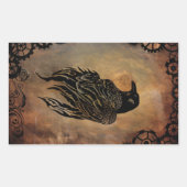 Clockwork Raven Rechteckiger Aufkleber (Vorderseite)