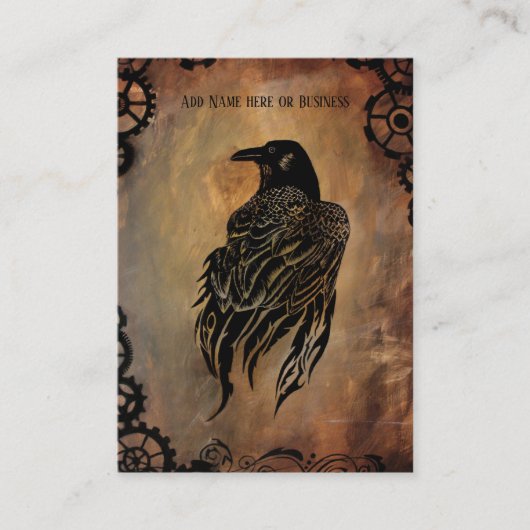 Clockwork Raven Visitenkarte (Vorderseite)