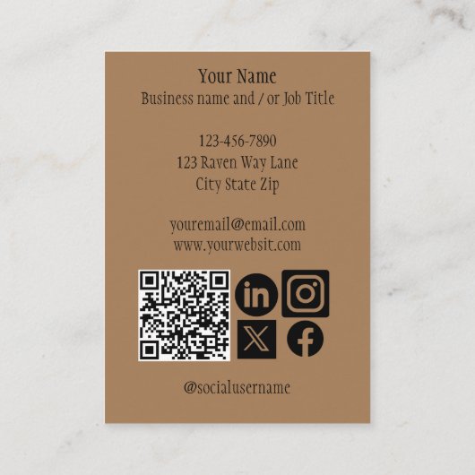 Clockwork Raven Visitenkarte (Rückseite)