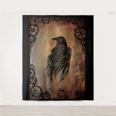 Clockwork Raven Wandteppich (Vorderseite)