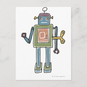 Clockwork Robot Postkarte