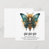 Clockwork Skipper Butterfly Steampunk Wedding Ankündigung (Vorne/Hinten)