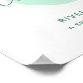 Clodagh Name bedeutet Farbtöne für grünen Text Poster (Ecke)