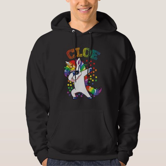 Cloe Dabbing Unicorn Hoodie (Vorderseite)