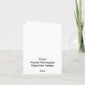 "Cloe" Poodle Dog Art Note Card Karte (Rückseite)