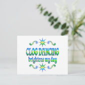 Clog Dancing Brightens Postkarte (Stehend Vorderseite)