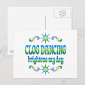 Clog Dancing Brightens Postkarte (Vorne/Hinten)