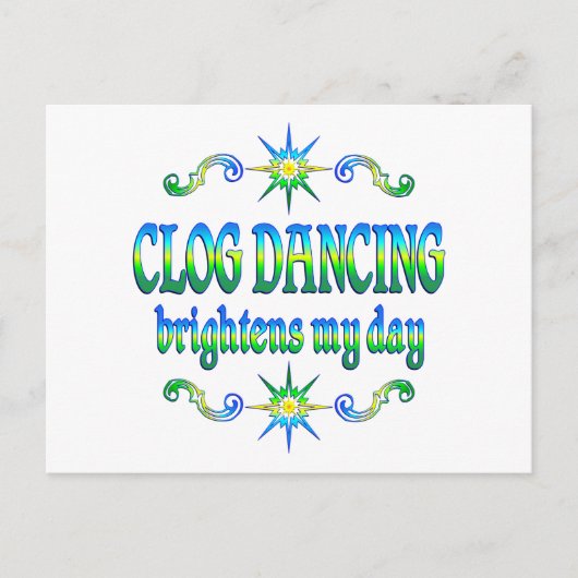Clog Dancing Brightens Postkarte (Vorderseite)