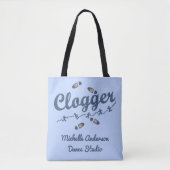 Clogger Tänzer-Blau | addiert personalisierten Tasche (Vorderseite)