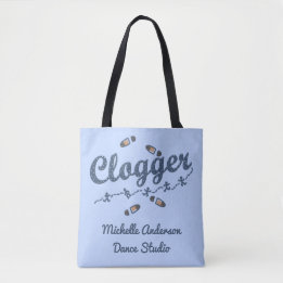 Clogger Tänzer-Blau | addiert personalisierten Tasche