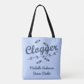 Clogger Tänzer-Blau | addiert personalisierten Tasche (Rückseite)