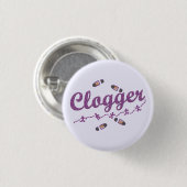 Clogger Tänzer-Schuh-Verstopfung lila Button (Vorne & Hinten)