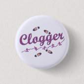 Clogger Tänzer-Schuh-Verstopfung lila Button (Vorderseite)