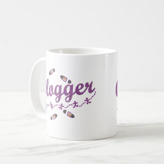 Clogger Tänzer-Schuh-Verstopfung lila Kaffeetasse (Vorderseite Links)