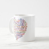 Clogger verstopfenwort-Kunst Kaffeetasse (Vorderseite Links)