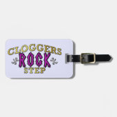 Cloggers Felsen-Schritt-Verstopfungs-Tanz Gepäckanhänger (Vorderseite horizontal)