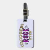 Cloggers Felsen-Schritt-Verstopfungs-Tanz Gepäckanhänger (Vorderseite vertikal)