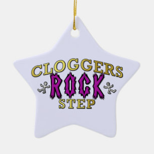 Cloggers Felsen-Schritt-Verstopfungs-Tanz Keramikornament