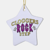 Cloggers Felsen-Schritt-Verstopfungs-Tanz Keramikornament (Links)