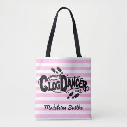 Clogging Clog Tänzerin Pink Vintage Look | Name hi Tasche