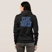 Clogging Clog Wirbel Blue Dancers Typografy Hoodie (Schwarz voll)