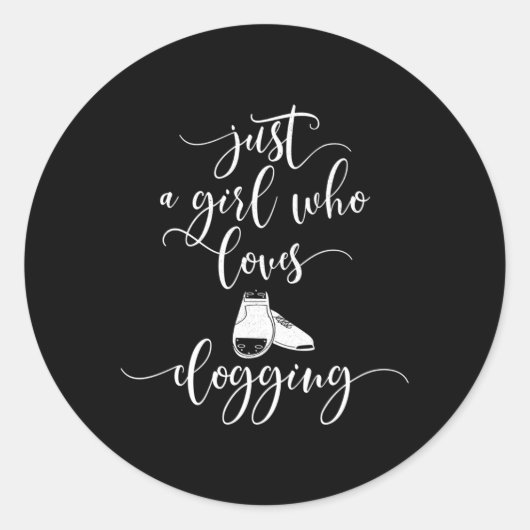 Clogging-Dance nur ein Who-Lieben-Clogging Runder Aufkleber (Vorderseite)