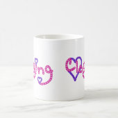 Clogging Liebe Stars Herz rosa Kaffeetasse (Mittel)