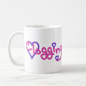 Clogging Liebe Stars Herz rosa Kaffeetasse (Links)