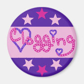 Clogging Liebe Stars Herz rosa Magnet (Vorne)