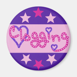 Clogging Liebe Stars Herz rosa Magnet